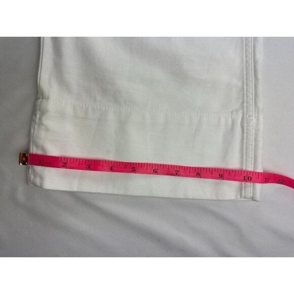 FRAME 70's Patch Pocket Crop Straight White in White Size 25 - Picture 11 of 11